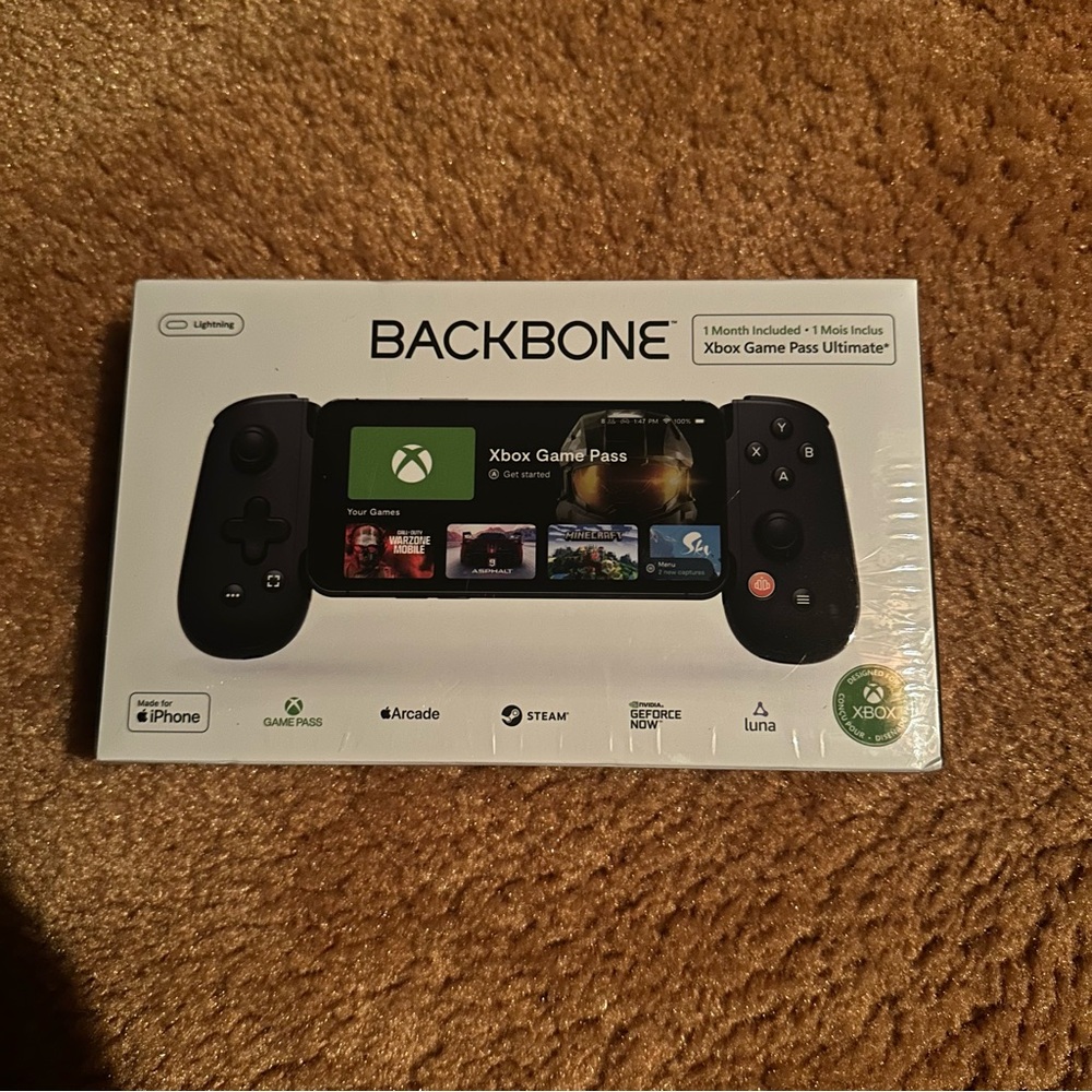 Brand new Backbone gaming controller for iPhone - lightning port
